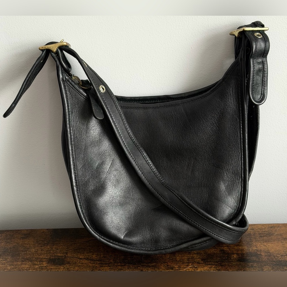 Coach Black Leather Crossbody Bag